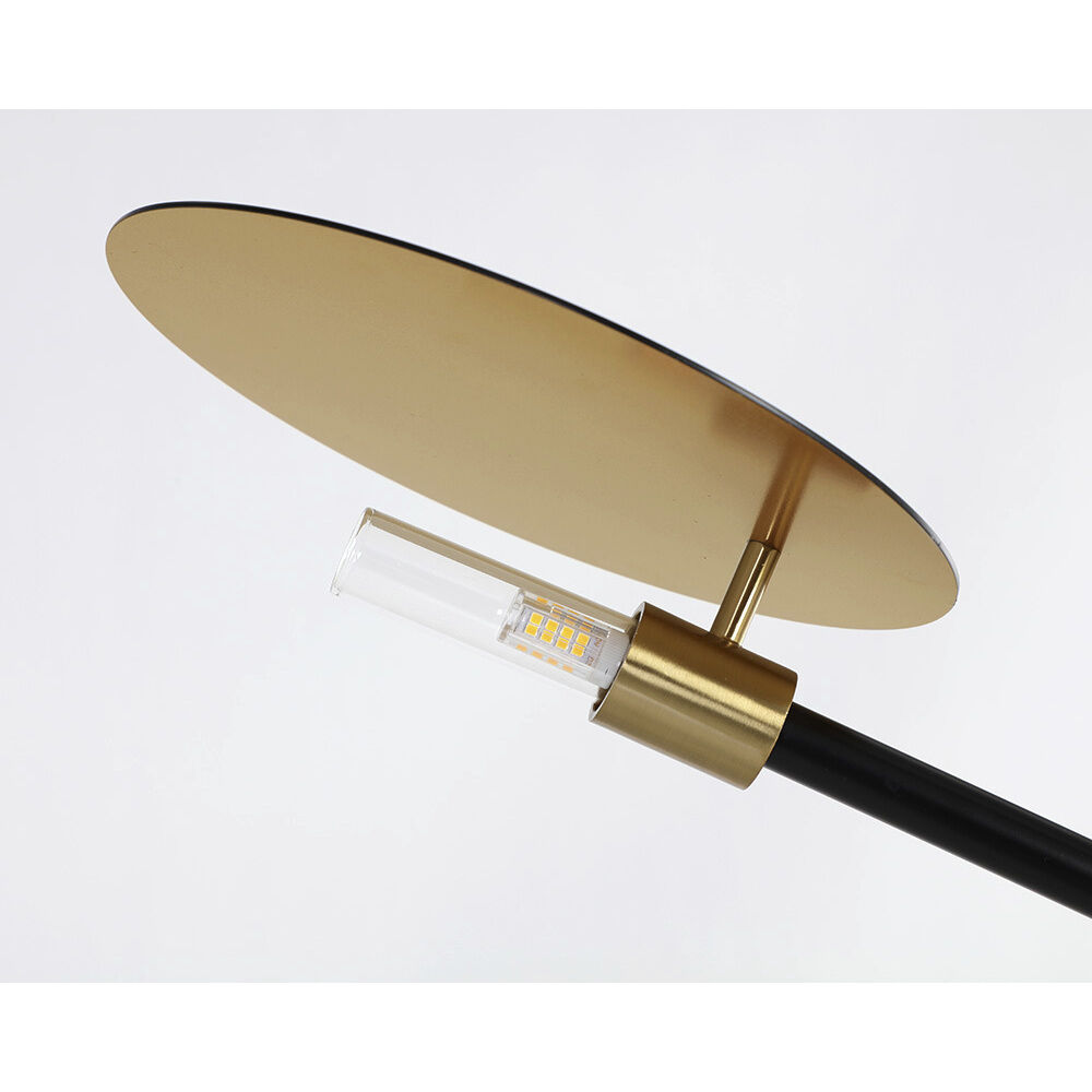 Neela 73 inch 40.00 watt Black / Brass / Black Floor Lamp Portable Light